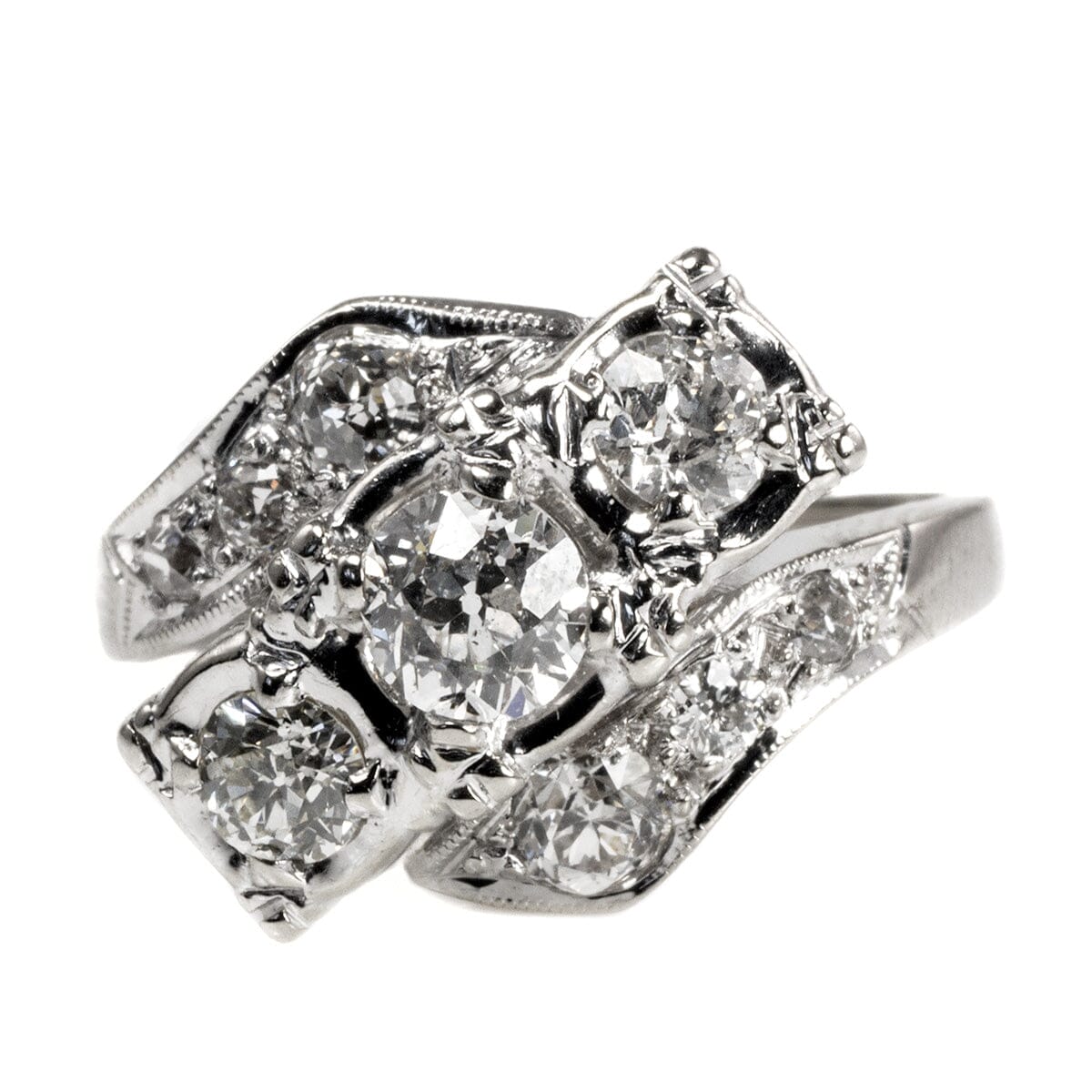 Great Lakes Boutique Vintage 14 k White Gold Diamond Ring