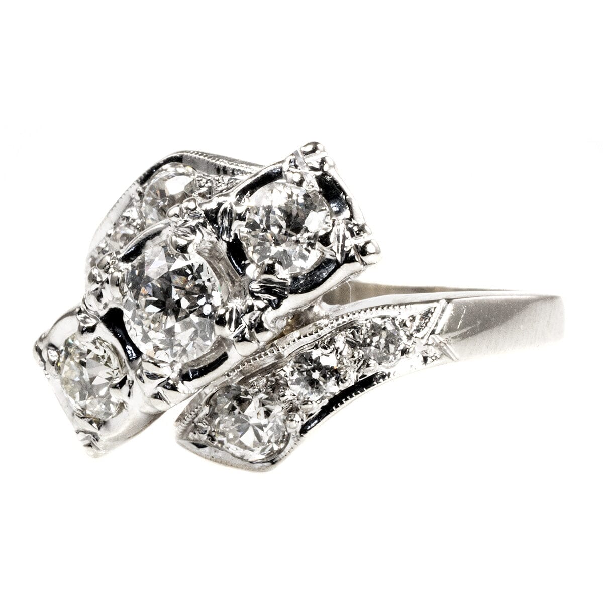Great Lakes Boutique Vintage 14 k White Gold Diamond Ring