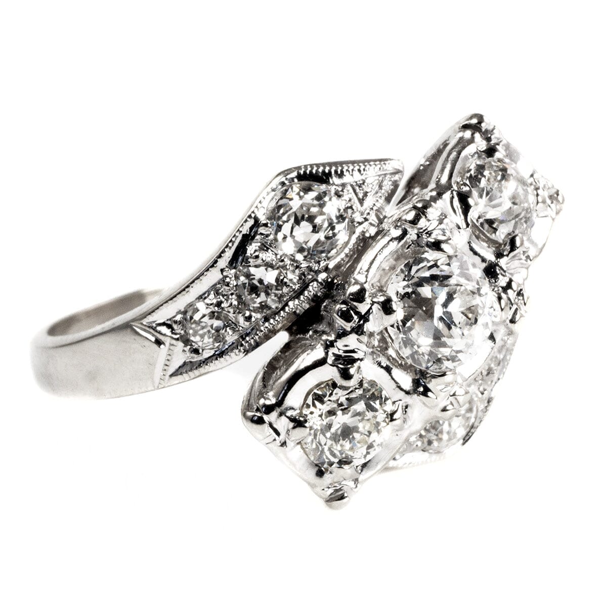 Great Lakes Boutique Vintage 14 k White Gold Diamond Ring
