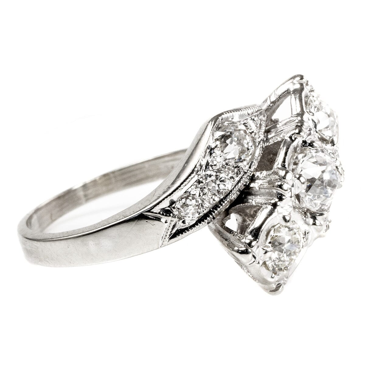 Great Lakes Boutique Vintage 14 k White Gold Diamond Ring