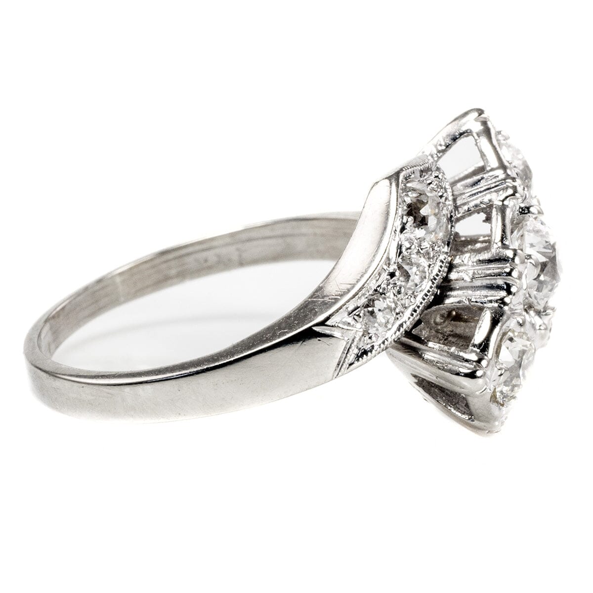 Great Lakes Boutique Vintage 14 k White Gold Diamond Ring