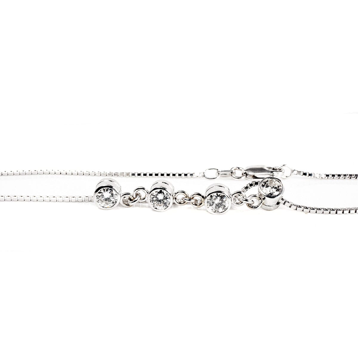 Great Lakes Boutique 14 k White Gold &amp; Diamond Drop Necklace