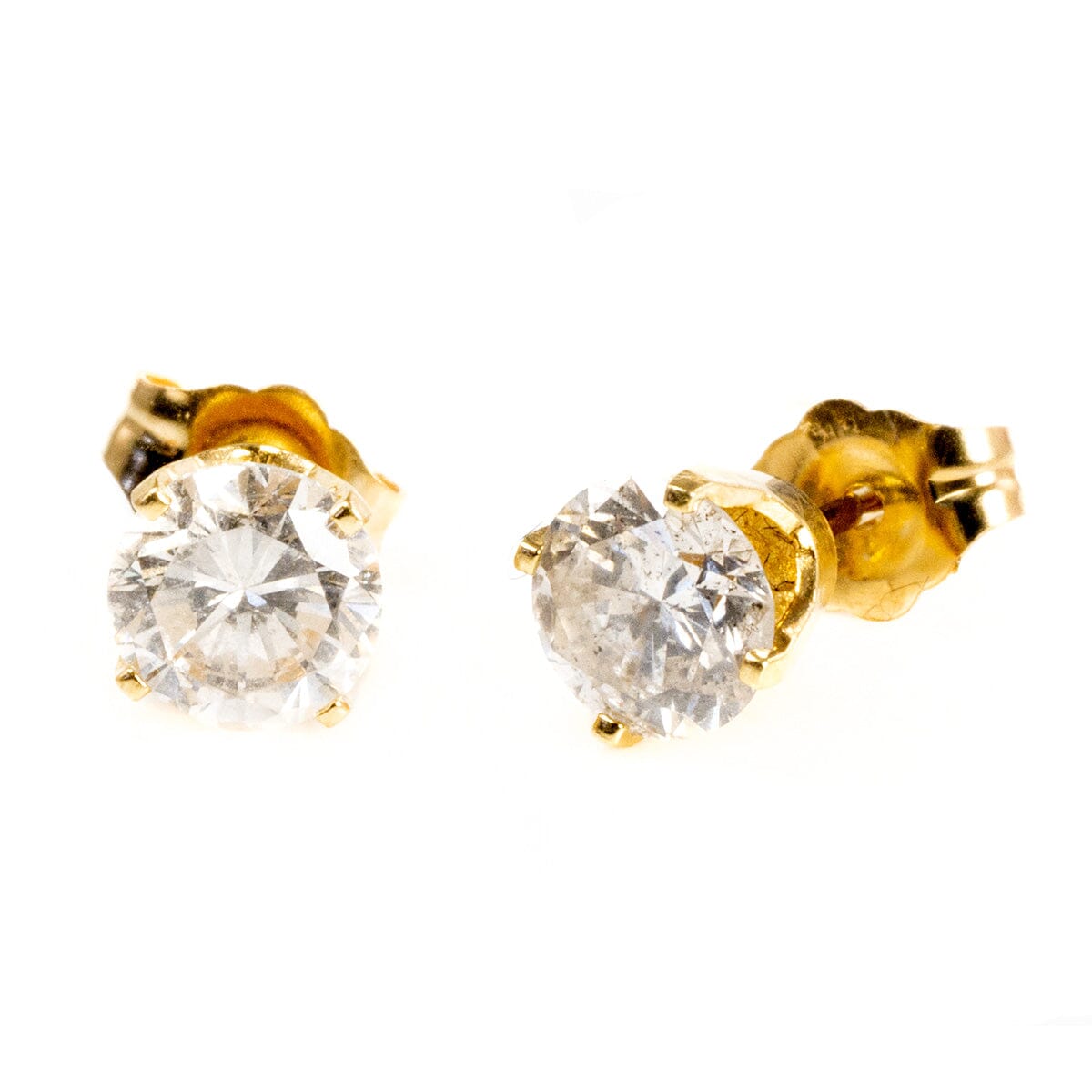 Great Lakes Boutique 14 k Gold 1 Carat Diamond Stud Earrings