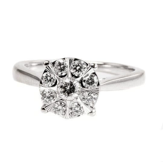 14 k White Gold Diamond Ring
