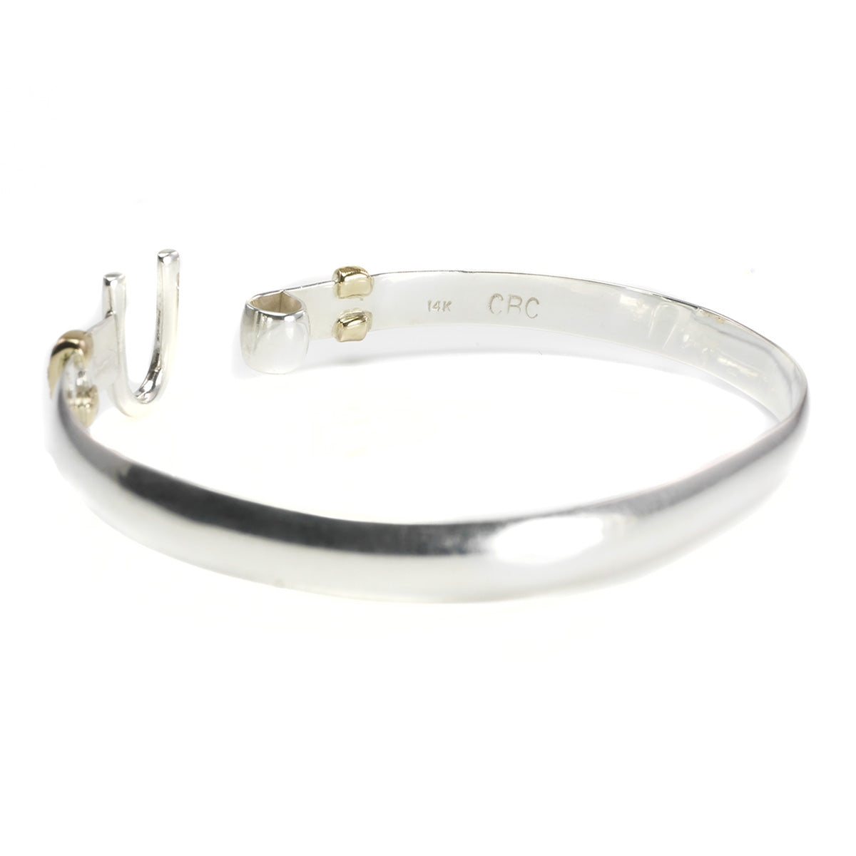 Great Lakes Boutique 14 k Gold and Sterling Hook Bracelet with Diamonds