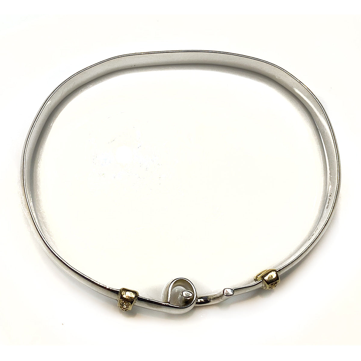 Great Lakes Boutique 14 k Gold and Sterling Hook Bracelet with Diamonds