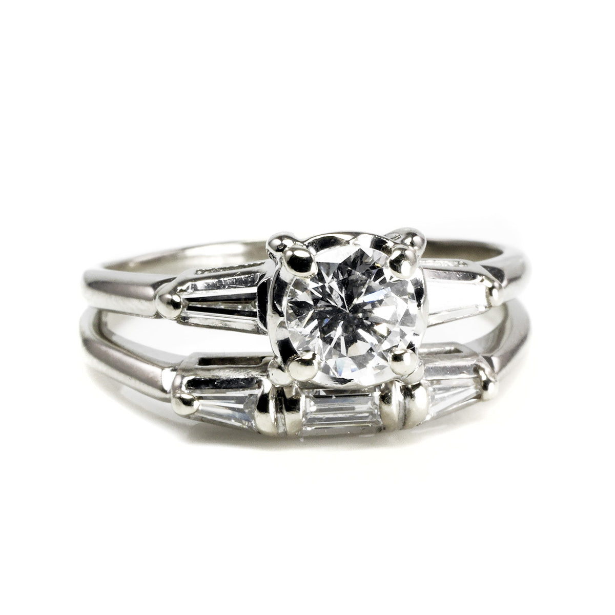 Great Lakes Boutique Vintage 14 k Diamond Wedding Set