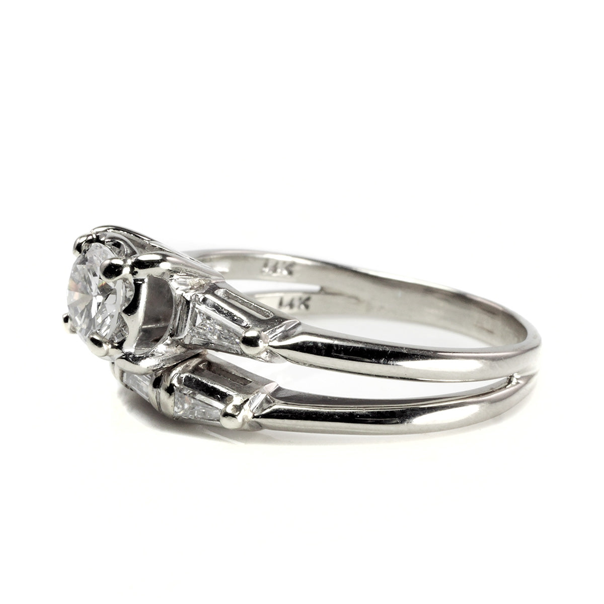 Great Lakes Boutique Vintage 14 k Diamond Wedding Set
