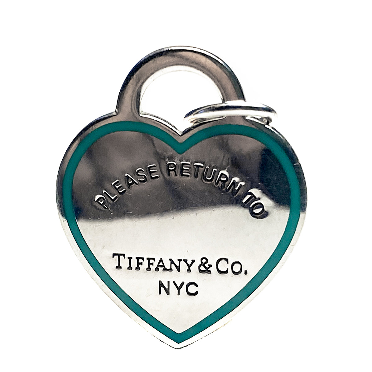 Tiffany Blue Heart Enamel Tag Pendant Great Lakes Boutique