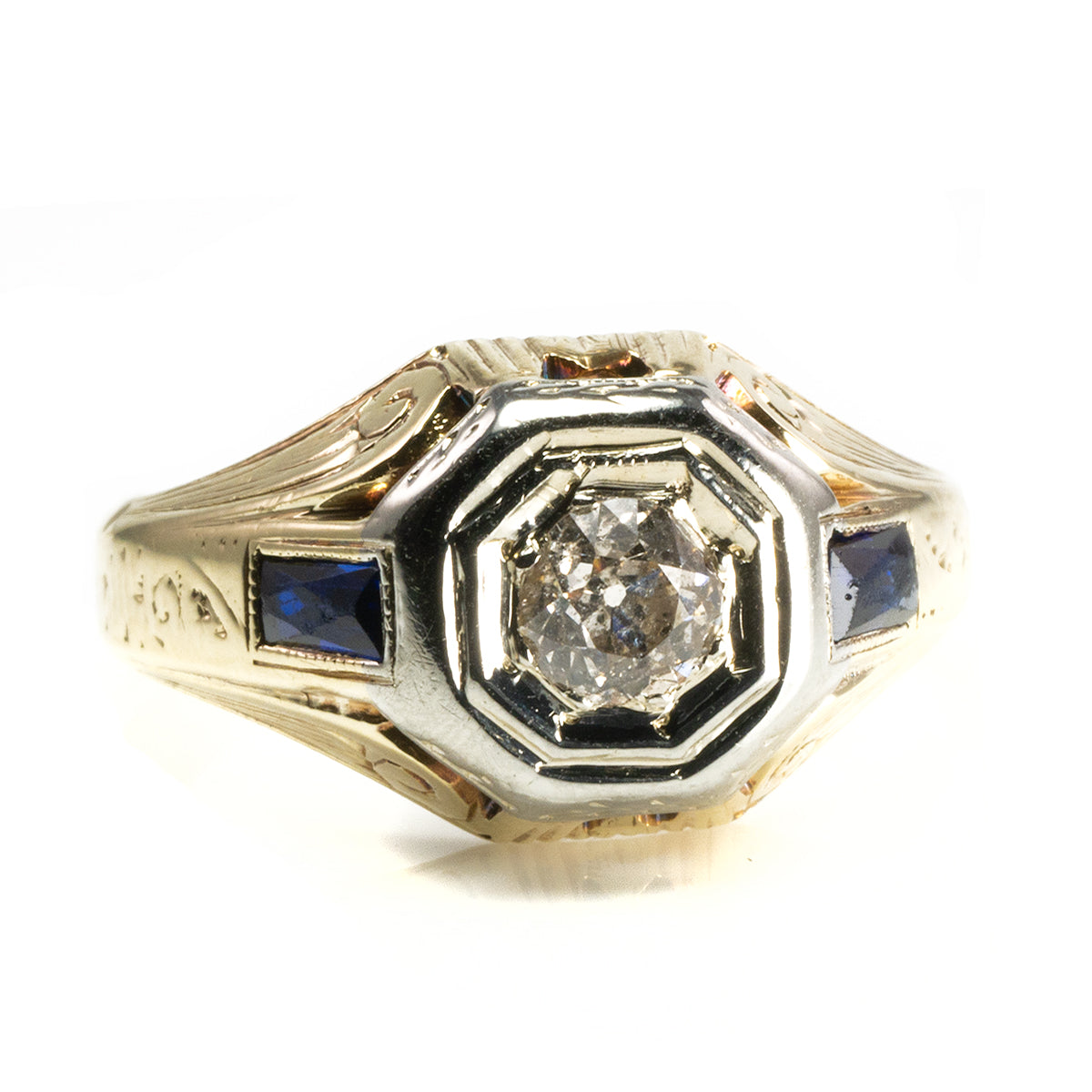 Vintage & Estate Men's Jewelry | Mens sapphire ring, Gold rings fashion, Mens  jewelry
