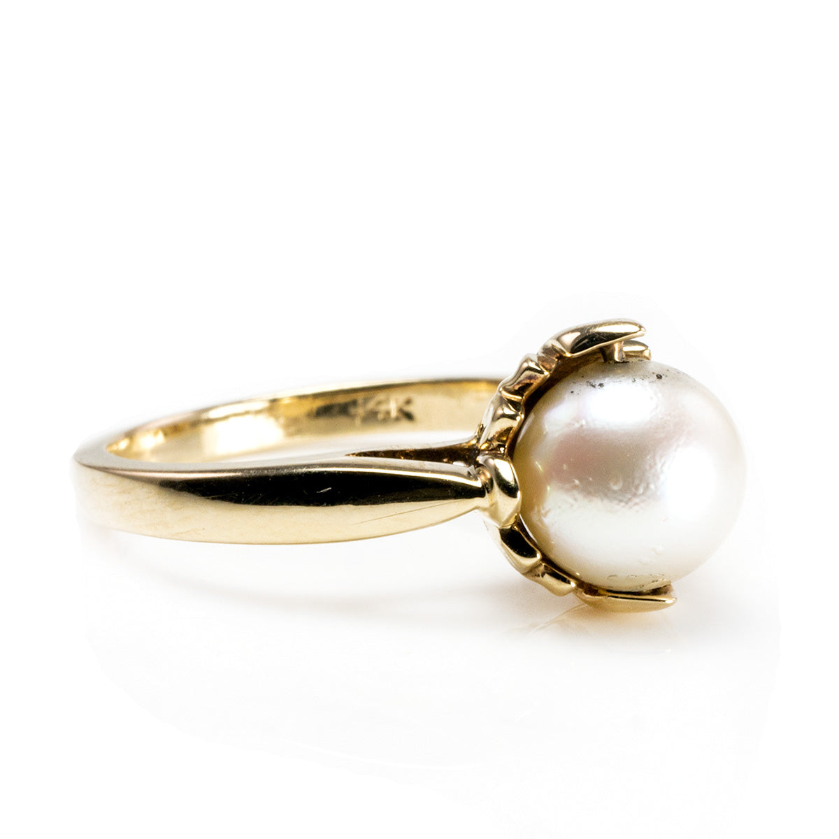 Great Lakes Boutique 14k Gold Lotus Flower Pearl Ring
