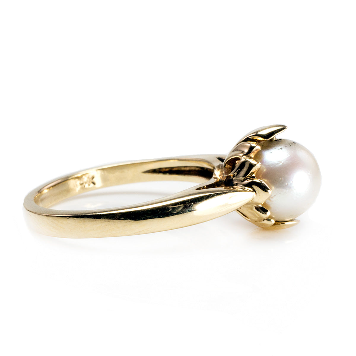 Great Lakes Boutique 14k Gold Lotus Flower Pearl Ring
