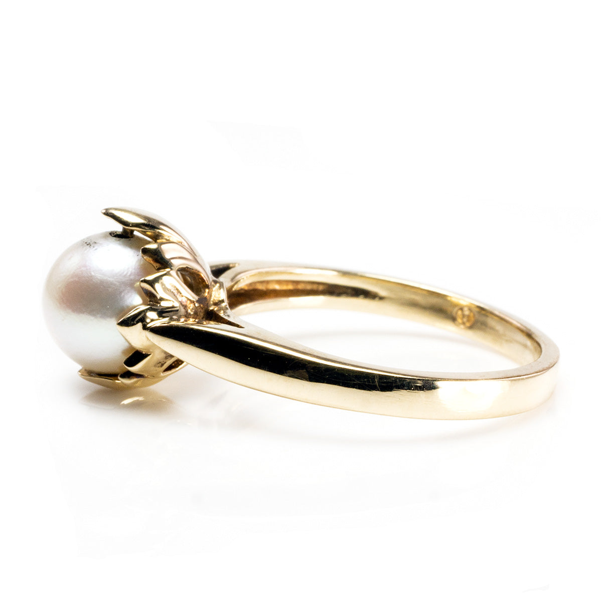 Great Lakes Boutique 14k Gold Lotus Flower Pearl Ring