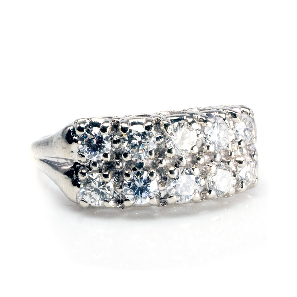 Great Lakes Boutique 14 k White Gold Diamond Band