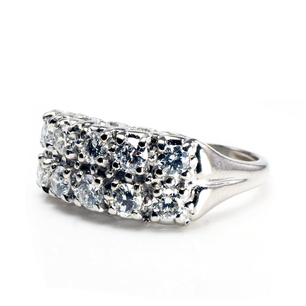 Great Lakes Boutique 14 k White Gold Diamond Band