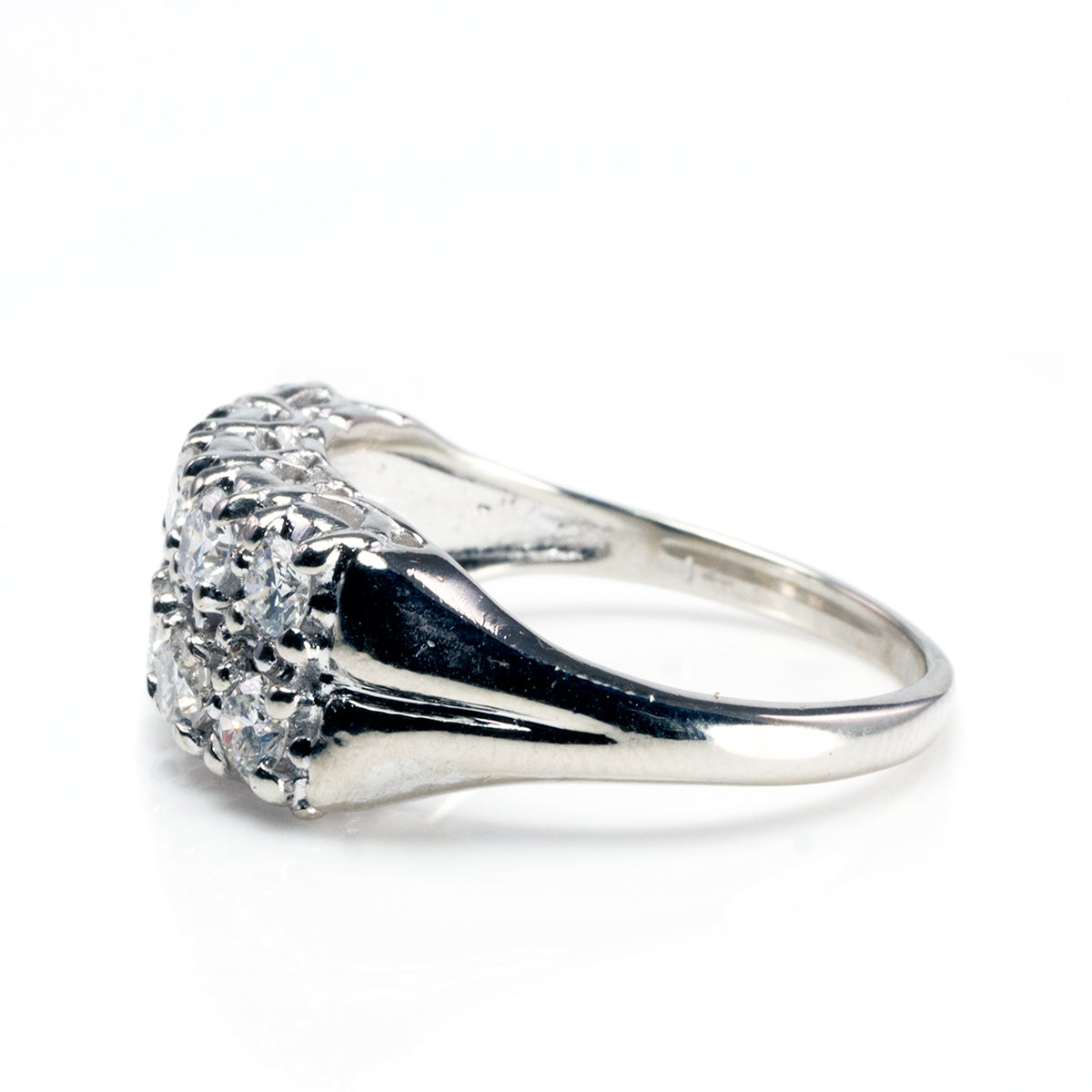 Great Lakes Boutique 14 k White Gold Diamond Band