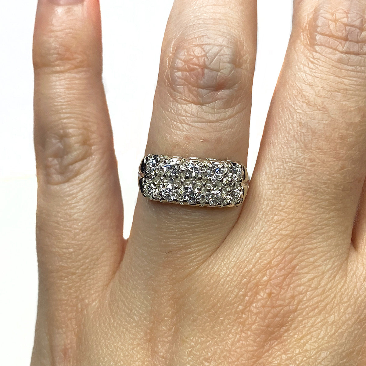 Great Lakes Boutique 14 k White Gold Diamond Band