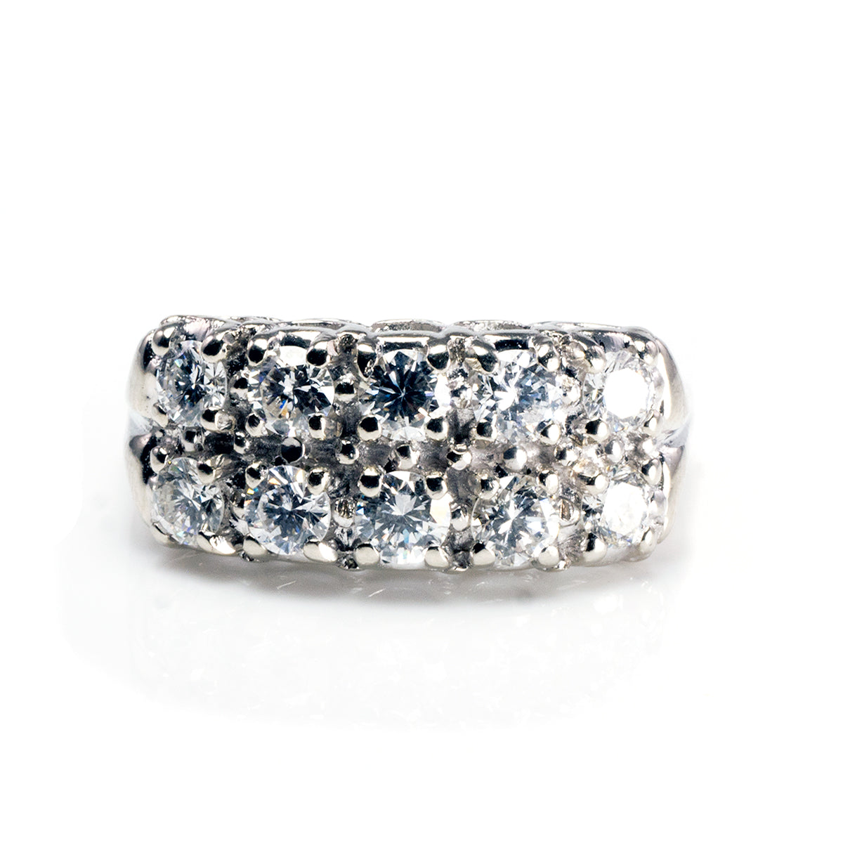 Great Lakes Boutique 14 k White Gold Diamond Band