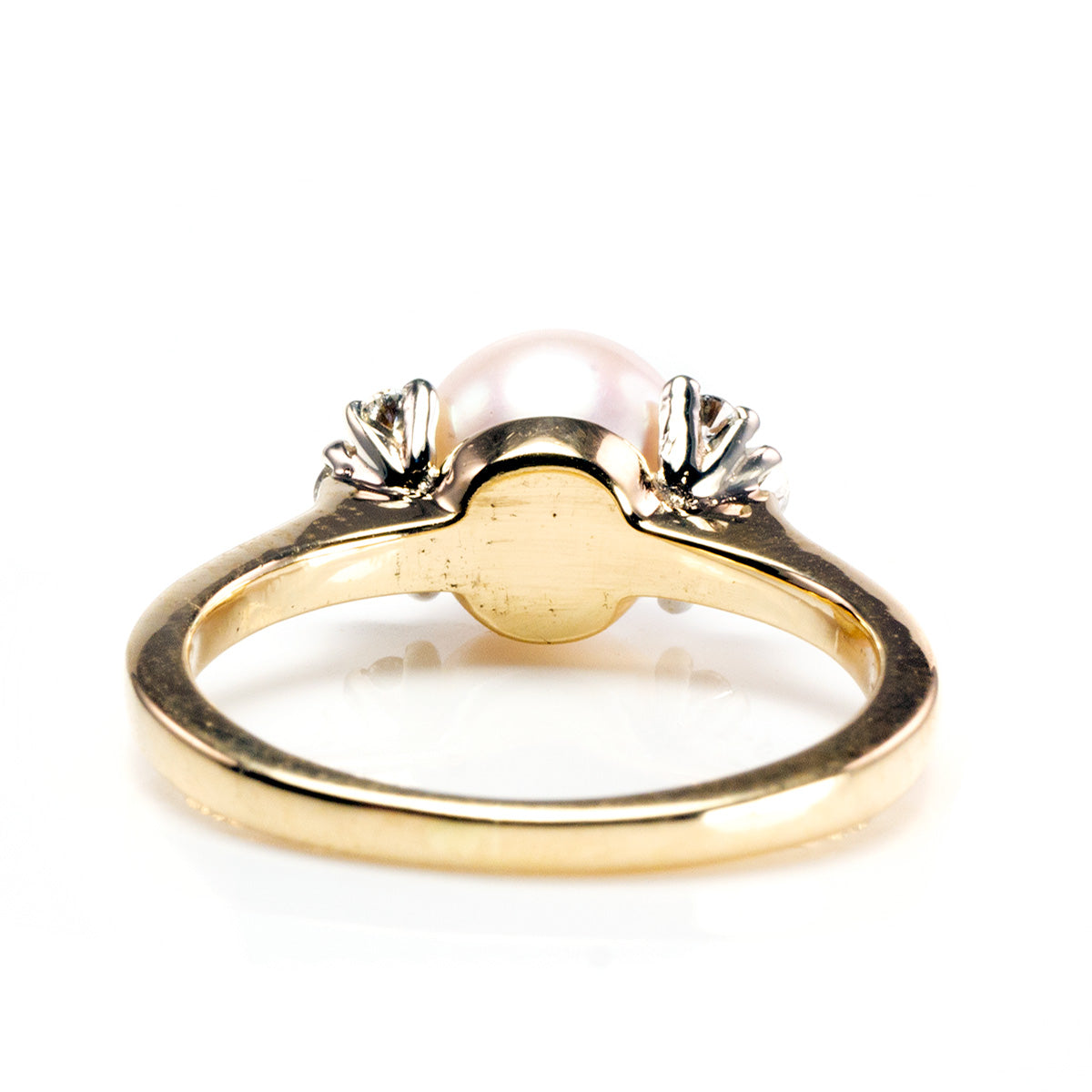Great Lakes Boutique 14 k Yellow Gold Pearl &amp; Diamond Ring