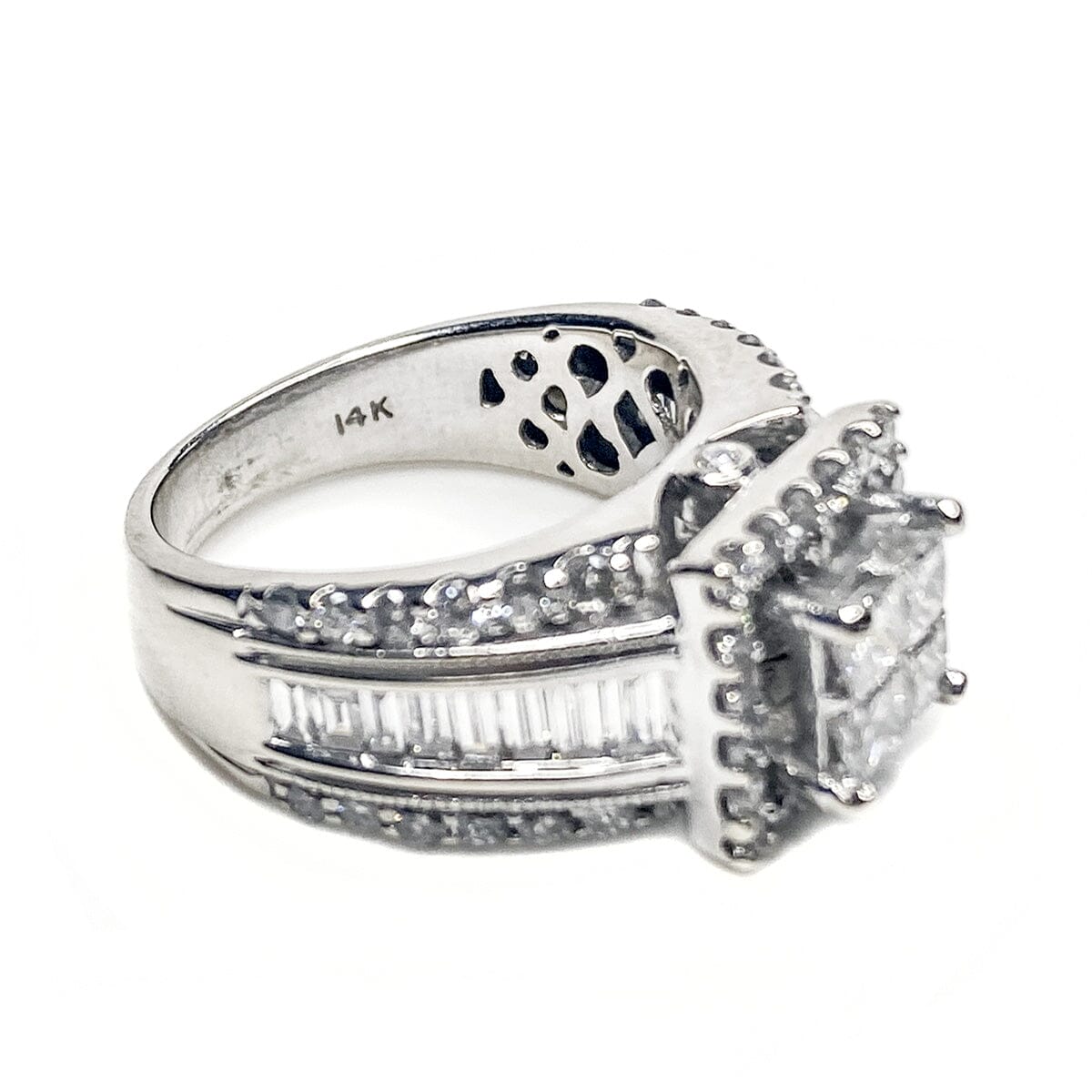 Great Lakes Boutique 14k White Gold Princessa Halo Diamond Ring