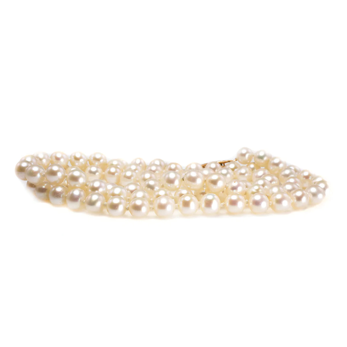 14 k Gold Clasp Pearl Necklace - Great Lakes Boutique