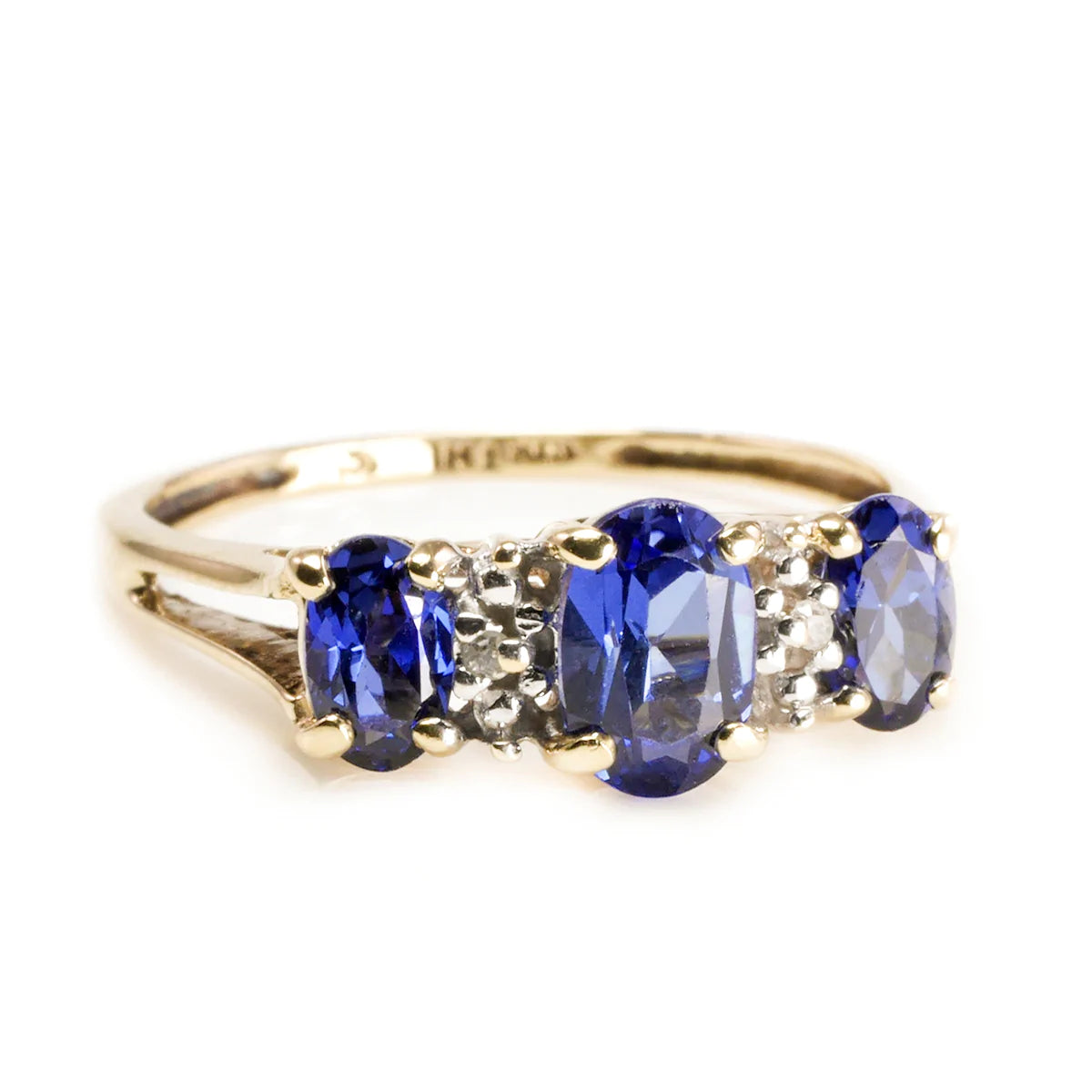 Great Lakes Boutique 10 k Yellow Gold Sapphire and Diamond Ring