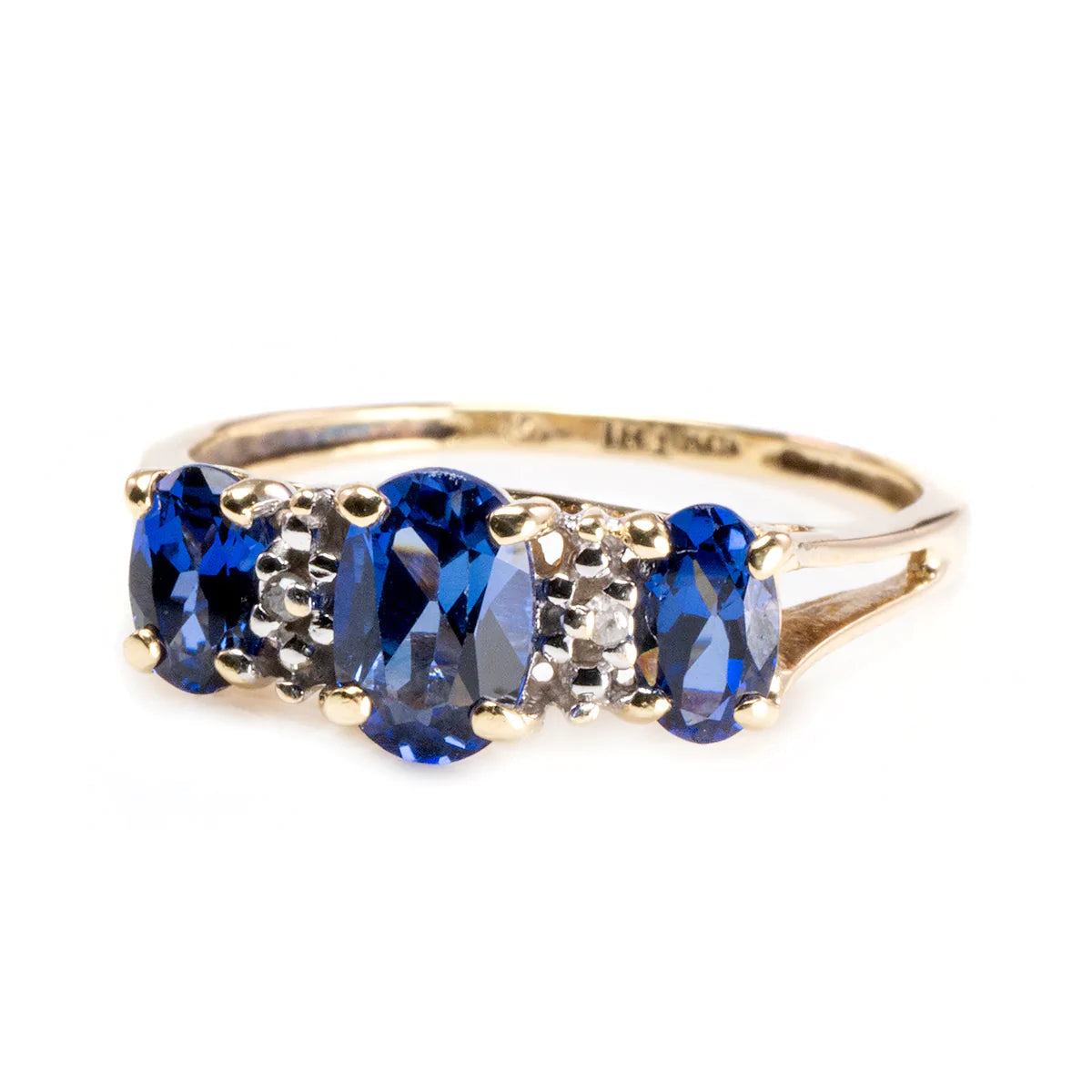 Great Lakes Boutique 10 k Yellow Gold Sapphire and Diamond Ring