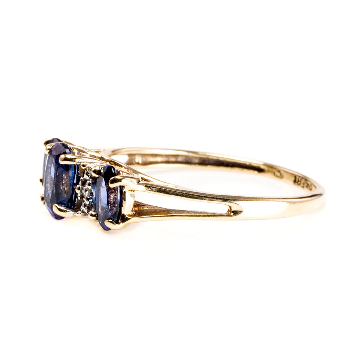 Great Lakes Boutique 10 k Yellow Gold Sapphire and Diamond Ring