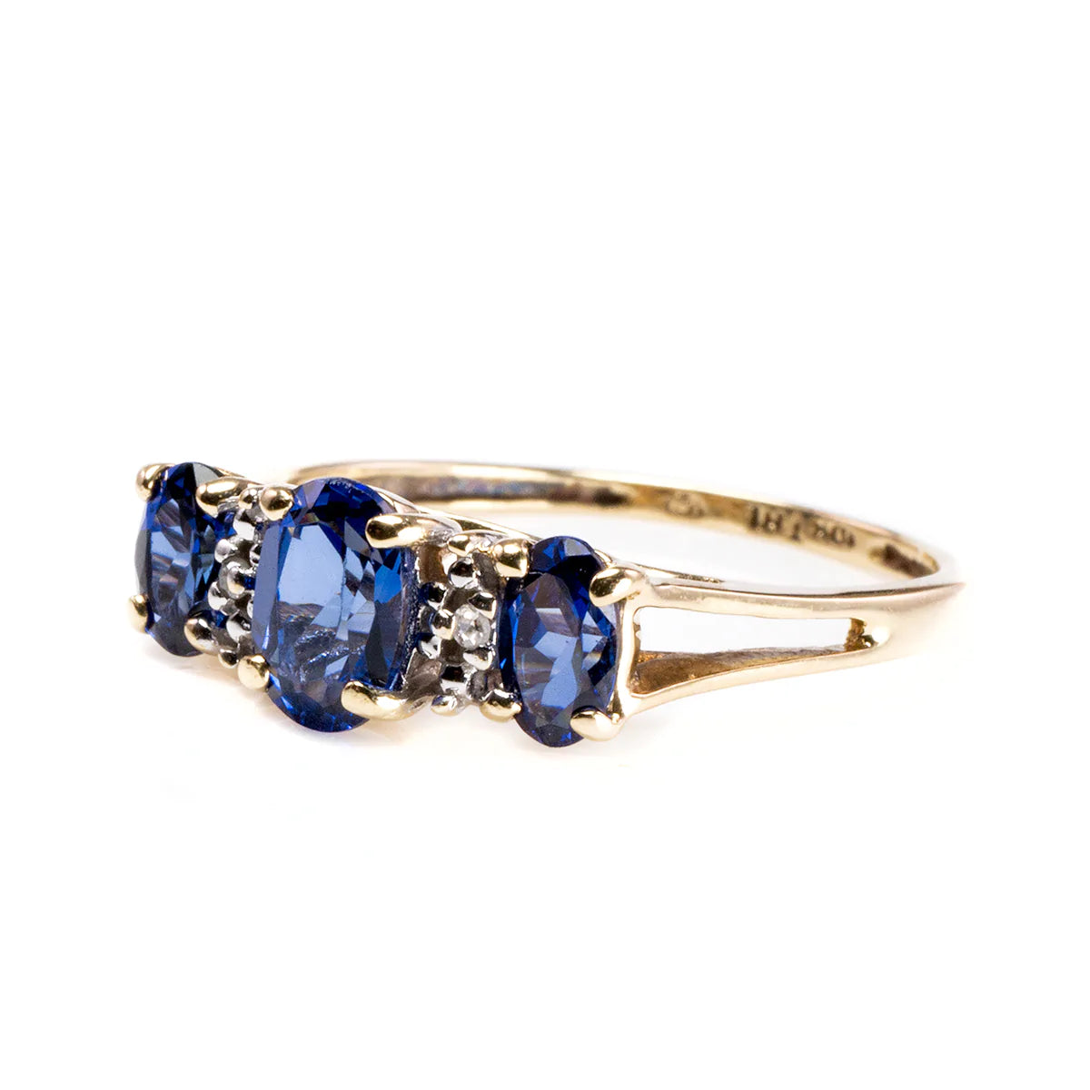 Great Lakes Boutique 10 k Yellow Gold Sapphire and Diamond Ring