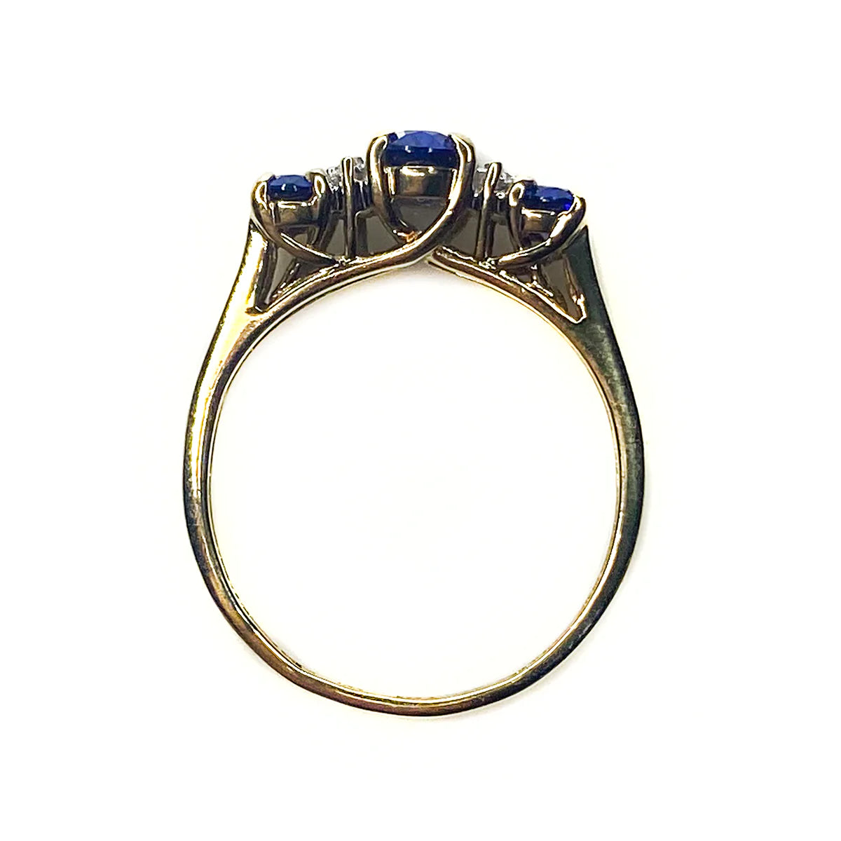 Great Lakes Boutique 10 k Yellow Gold Sapphire and Diamond Ring