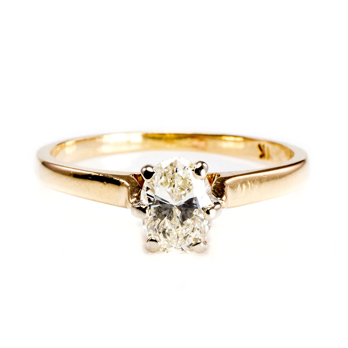 Great Lakes Boutique 14 k Yellow Gold Solitaire Diamond Ring