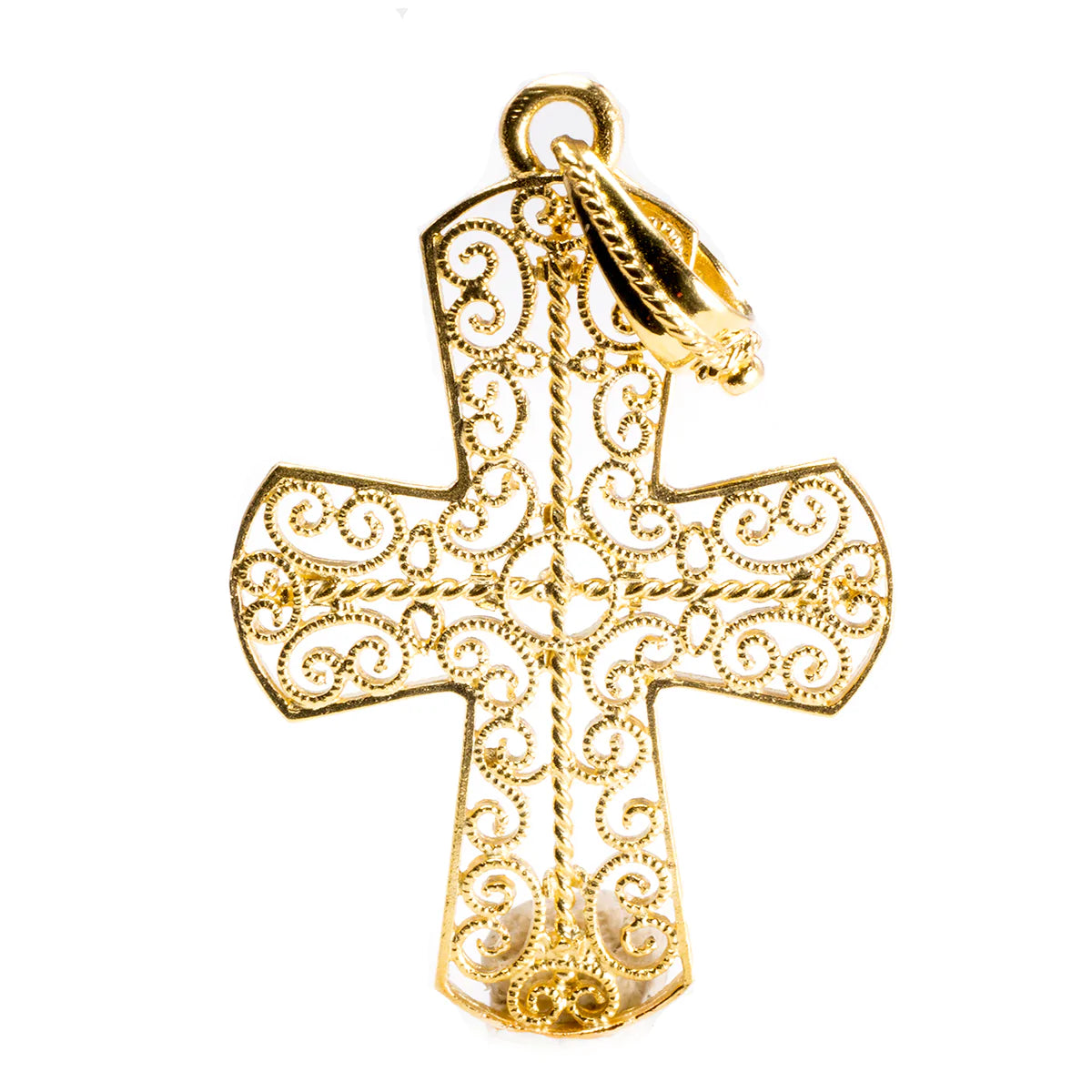 Great Lakes Boutique 18 k Filigree Cross Pendant