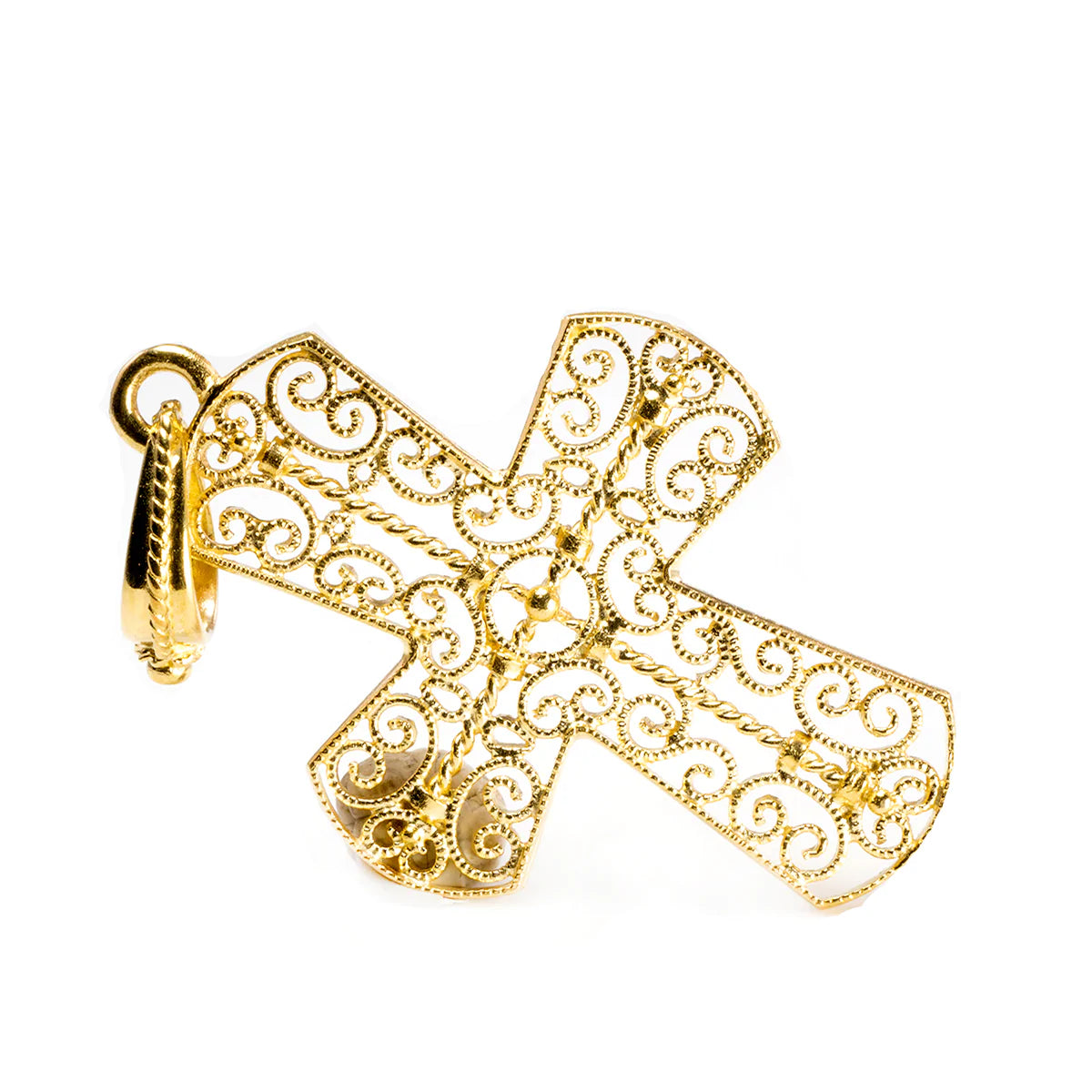 Great Lakes Boutique 18 k Filigree Cross Pendant