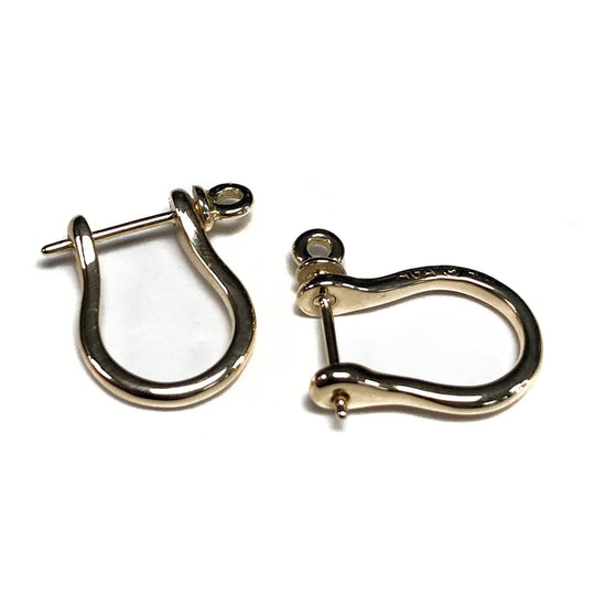14k Gold Shackle Earrings