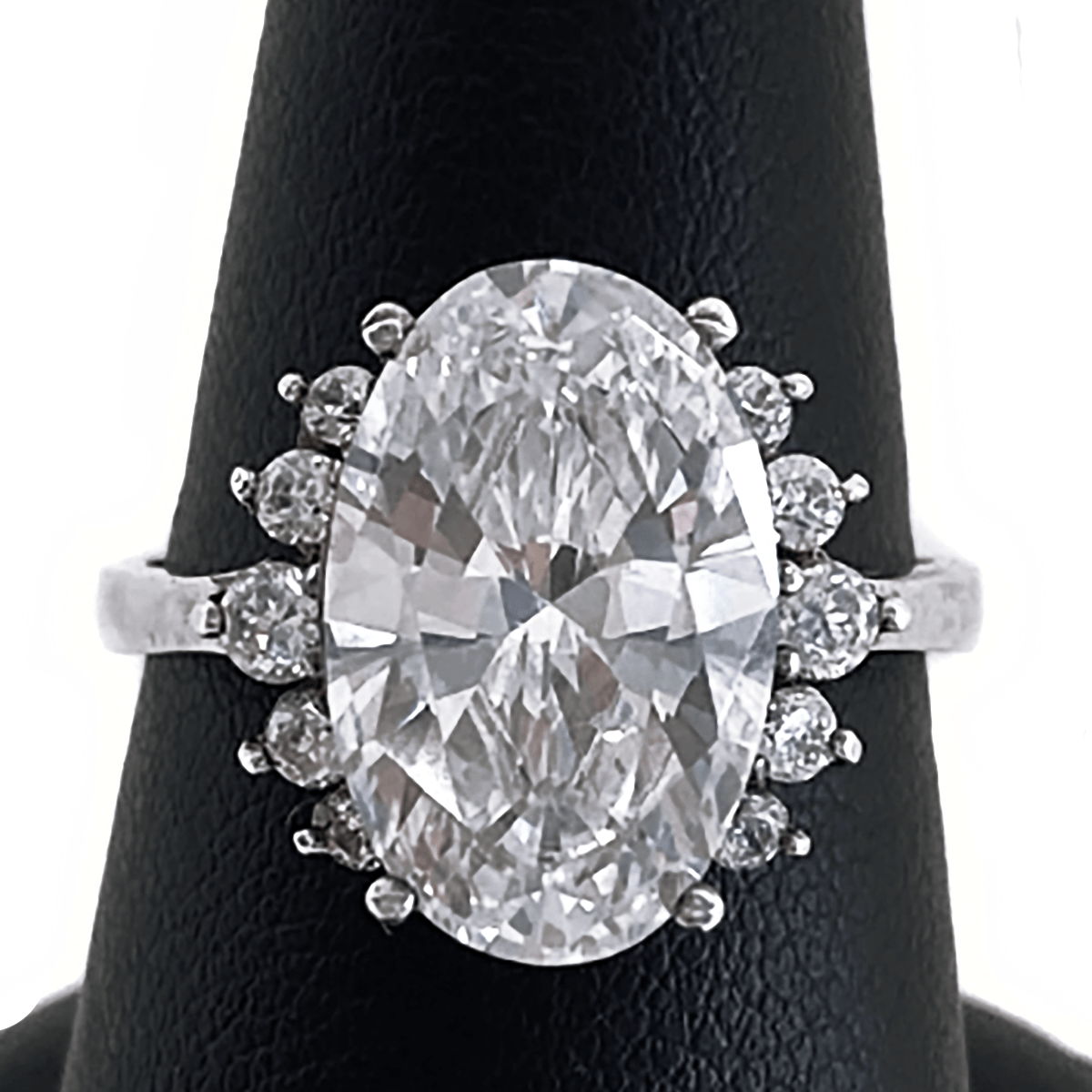 Great Lakes Boutique Silver &amp; Cubic Zirconia Cocktail Ring