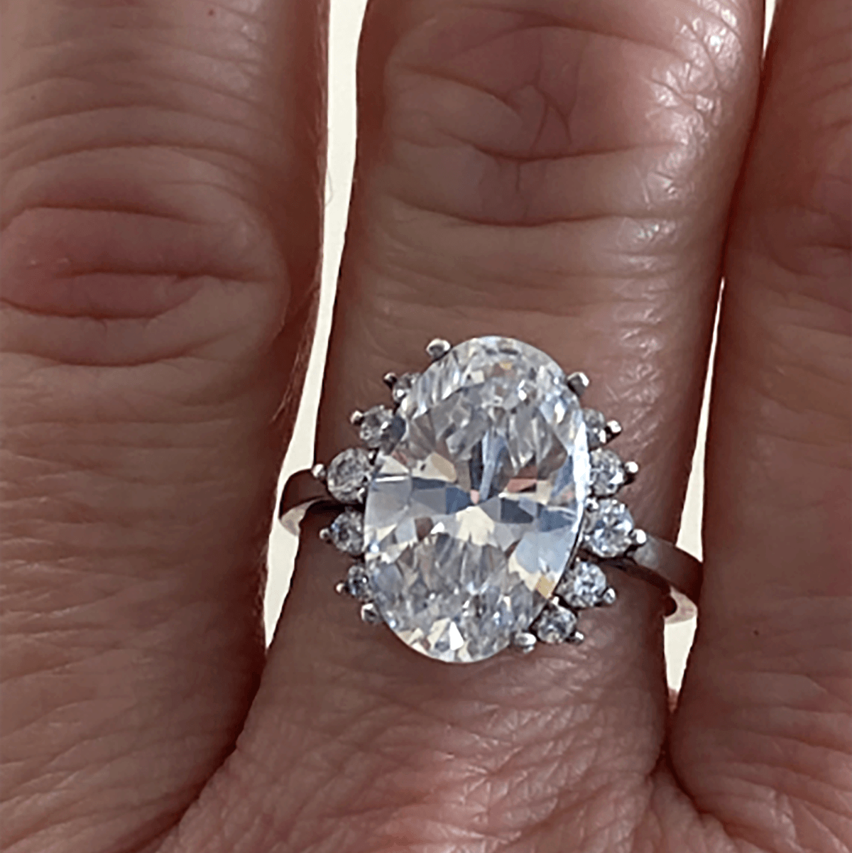 Great Lakes Boutique Silver &amp; Cubic Zirconia Cocktail Ring
