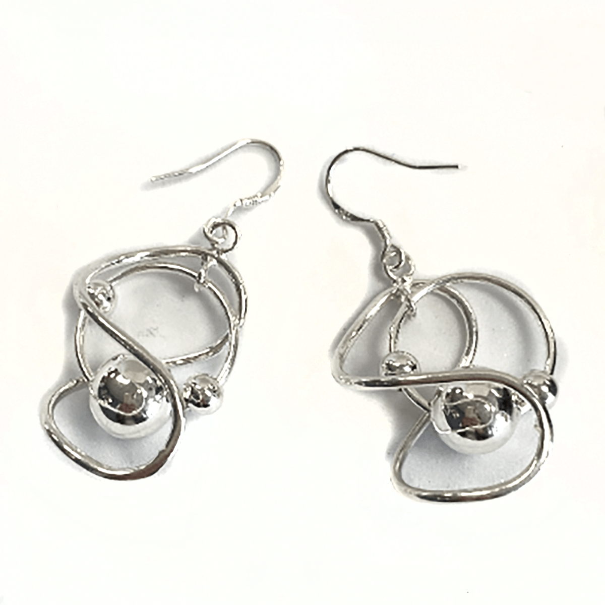 Great Lakes Boutique Silver Ball Dangle Earrings