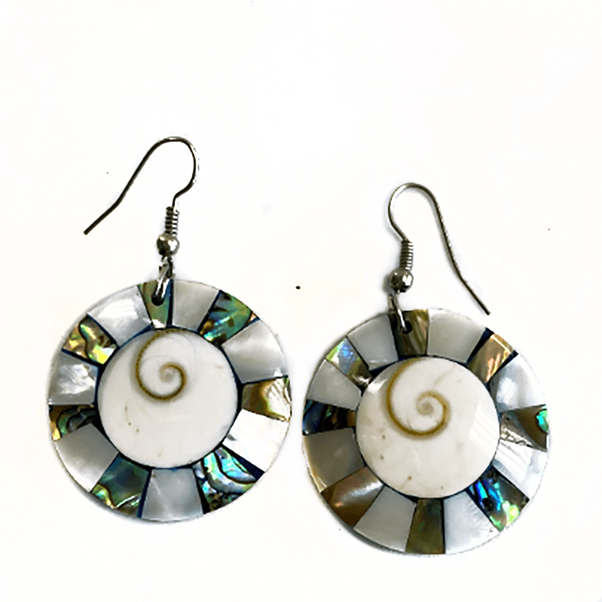 Great Lakes Boutique Silver, Shell &amp; Abalone Earrings