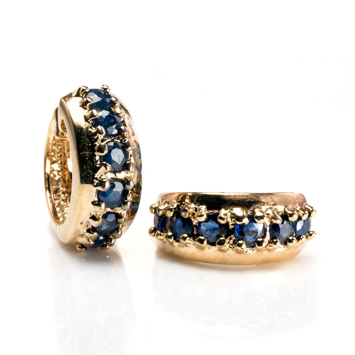 Great Lakes Boutique Gold Plated Blue Stone Earrings
