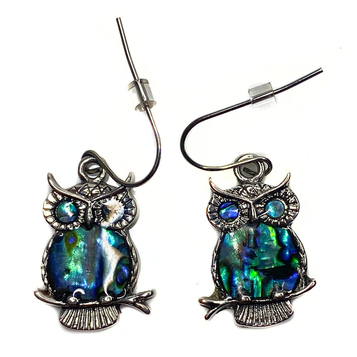 Great Lakes Boutique Abalone Owl Earrings
