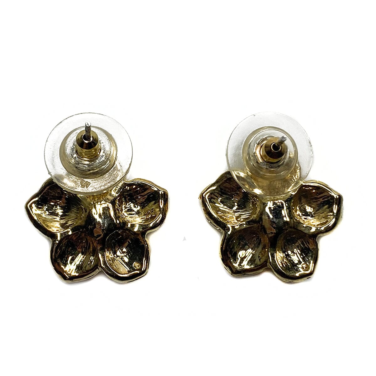 Great Lakes Boutique Gold Plated Pearl Floral Earrings