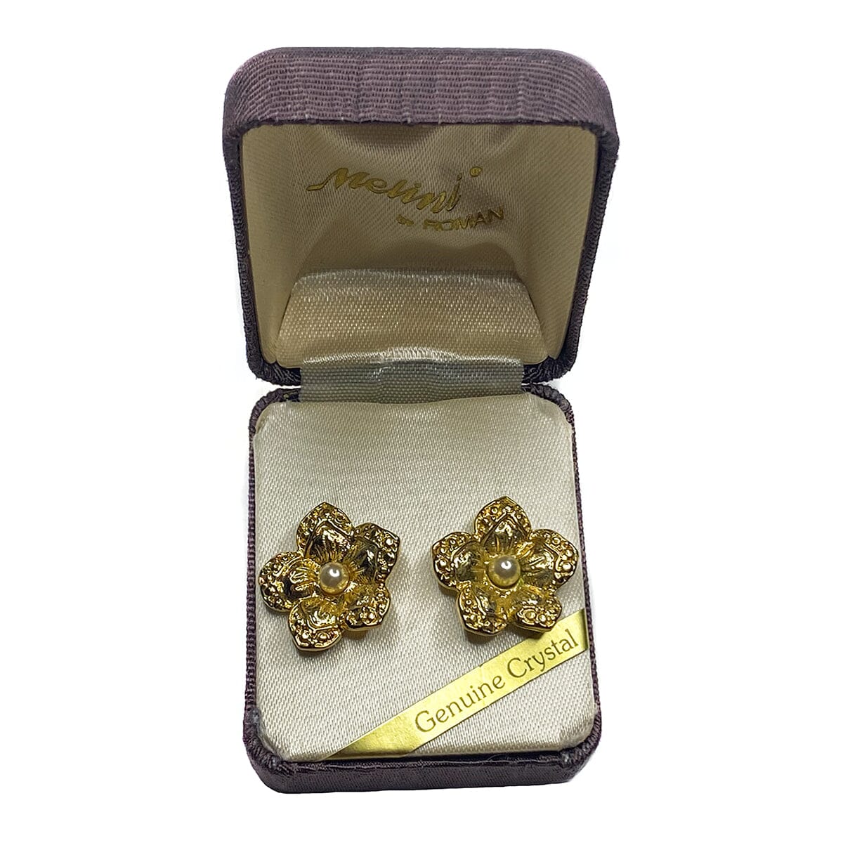 Great Lakes Boutique Gold Plated Pearl Floral Earrings