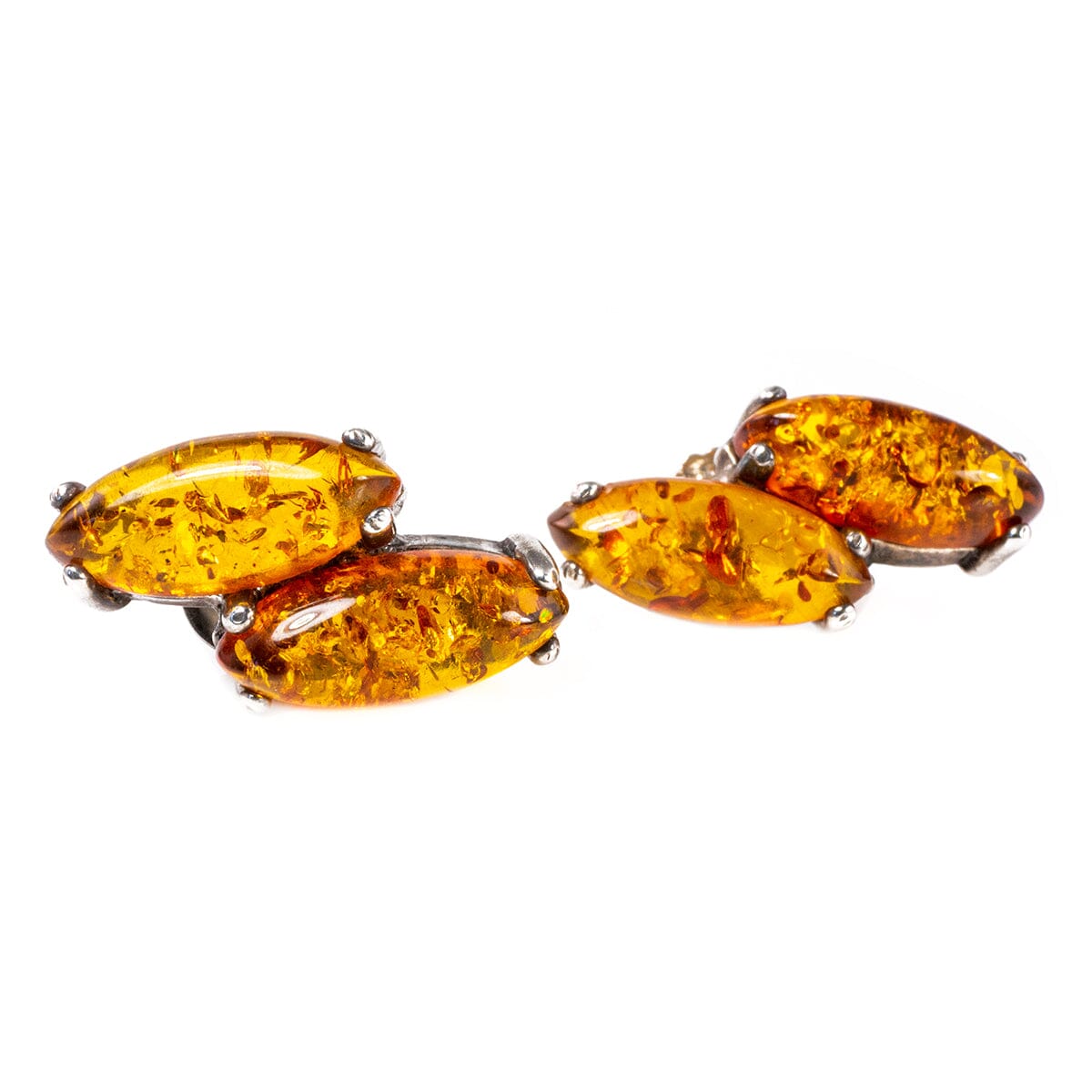 Great Lakes Boutique Silver &amp; Amber Earrings