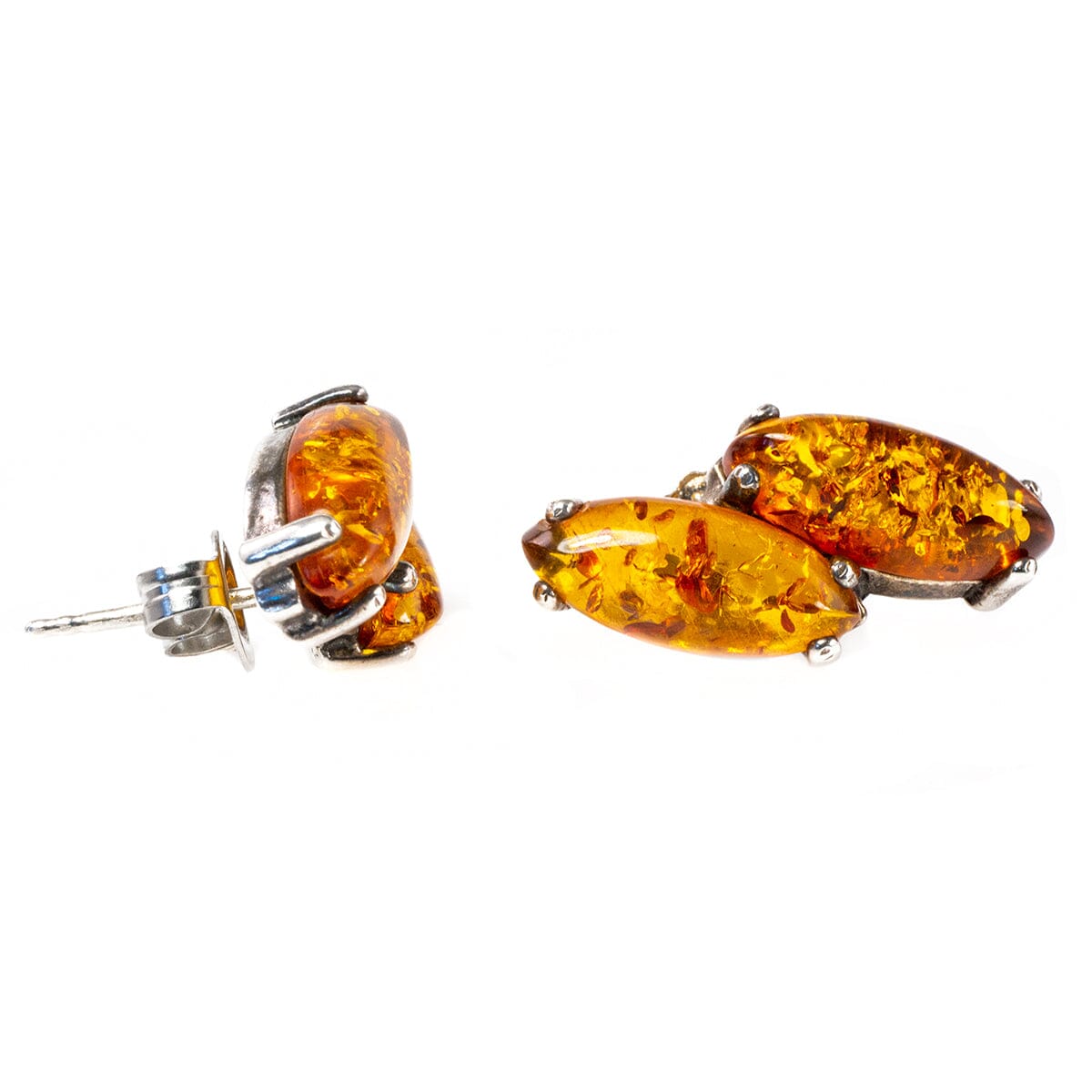 Great Lakes Boutique Silver &amp; Amber Earrings