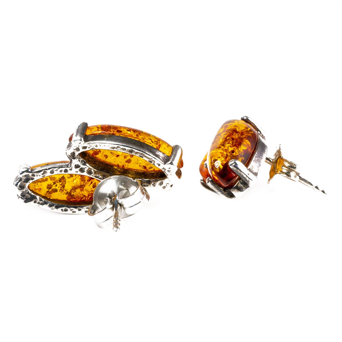 Great Lakes Boutique Silver &amp; Amber Earrings