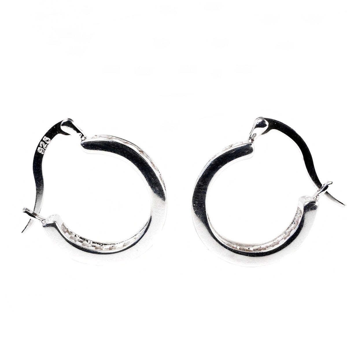 Great Lakes Boutique Silver &amp; Cubic Zirconia Hoop Earrings