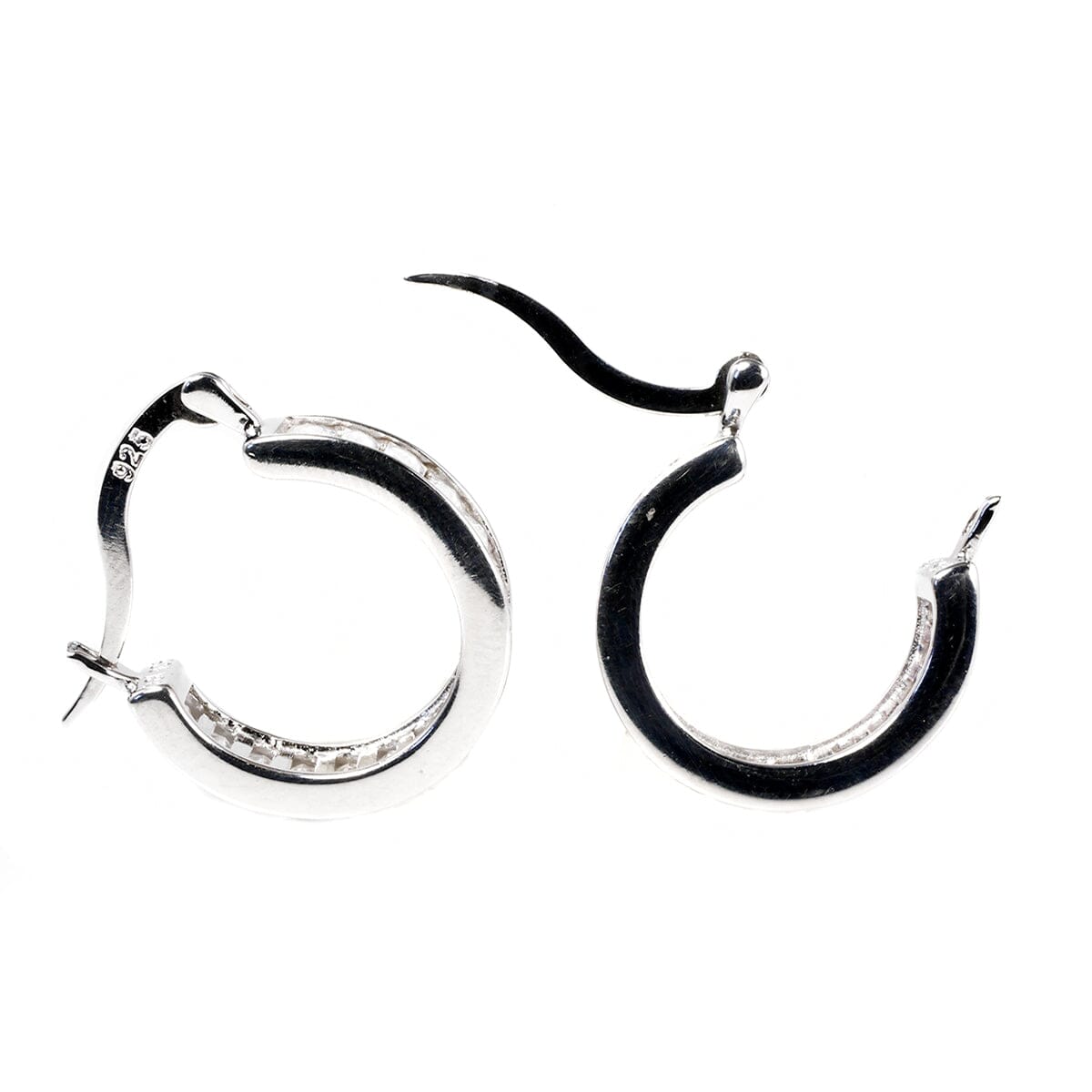 Great Lakes Boutique Silver &amp; Cubic Zirconia Hoop Earrings