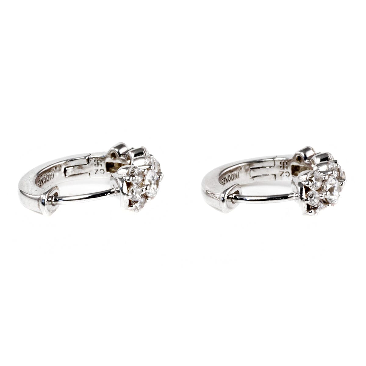 Great Lakes Boutique Silver &amp; Cubic Zirconia Hoop Earrings