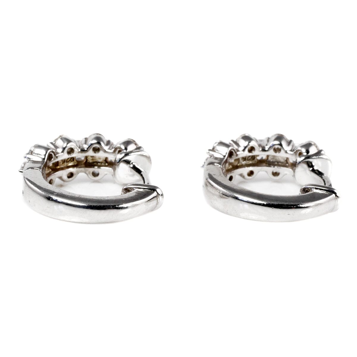 Great Lakes Boutique Silver &amp; Cubic Zirconia Hoop Earrings