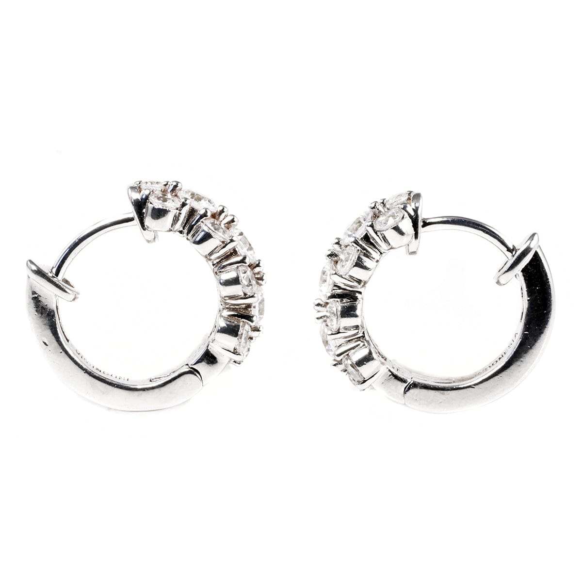 Great Lakes Boutique Silver &amp; Cubic Zirconia Hoop Earrings